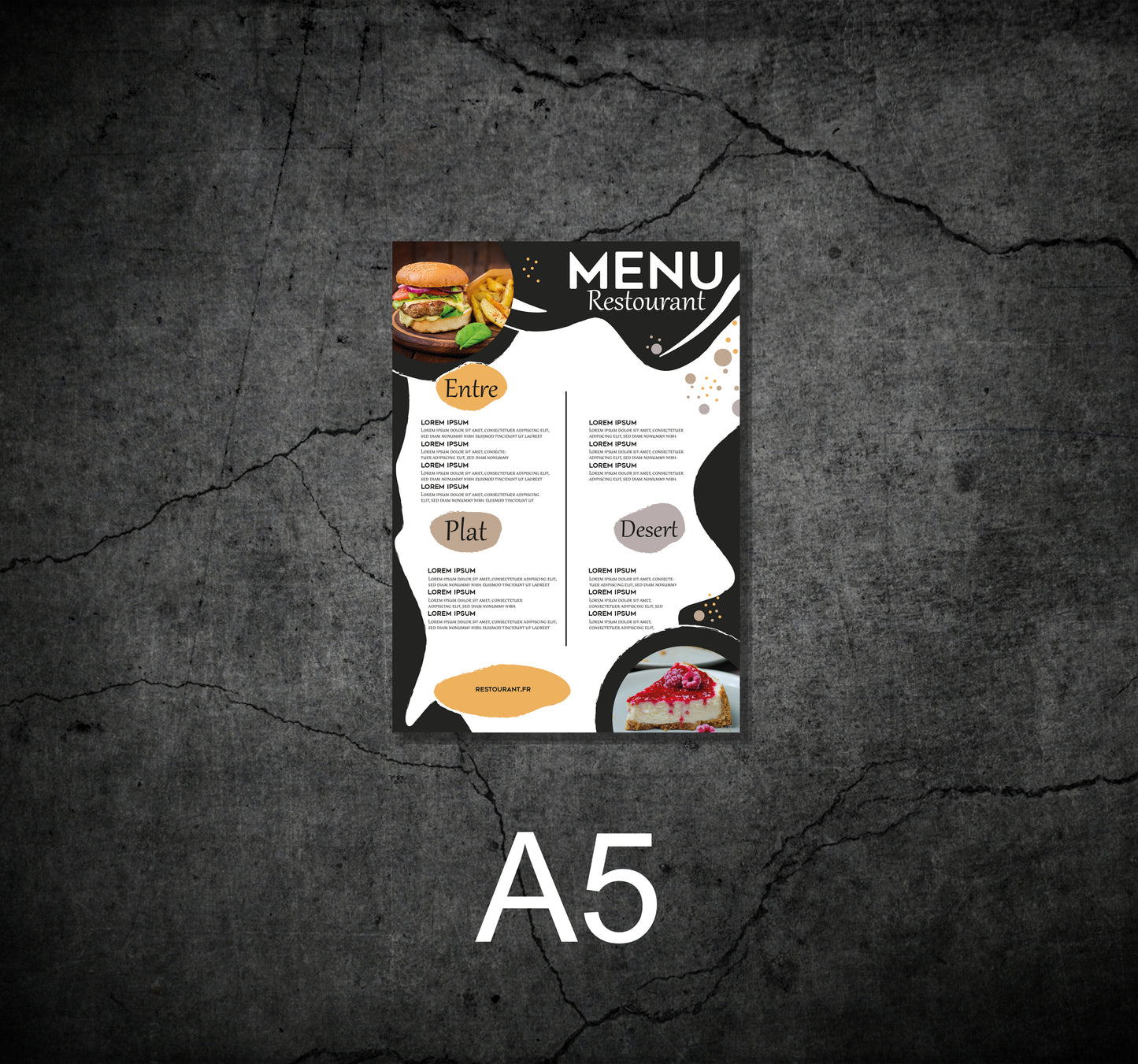 Menu PVC