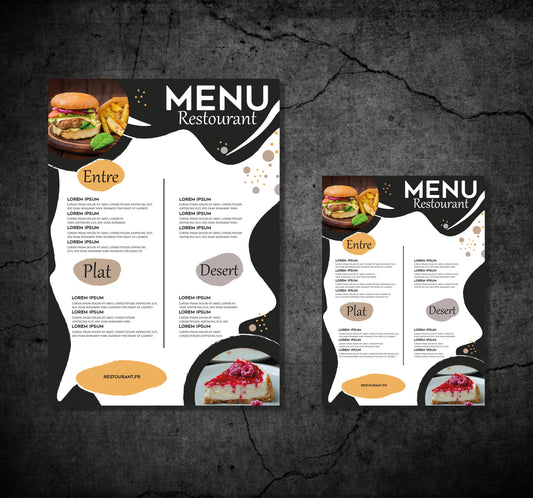 Menu PVC